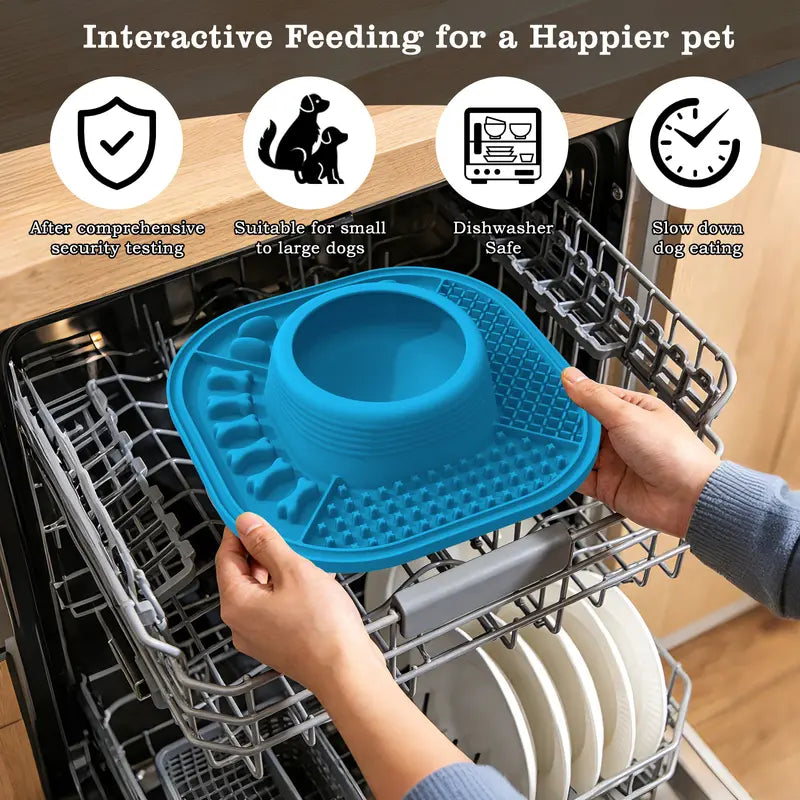 Multifunctional food-grade pet feeder designed to prevent overeating.