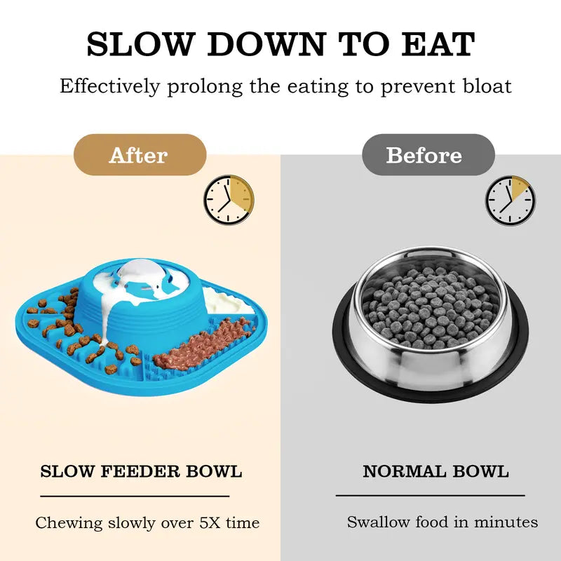 Multifunctional food-grade pet feeder designed to prevent overeating.