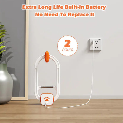 Rechargeable automatic cat teaser wand with 2 modes—random bouncing and 360° rotation—to keep your cat active and engaged.